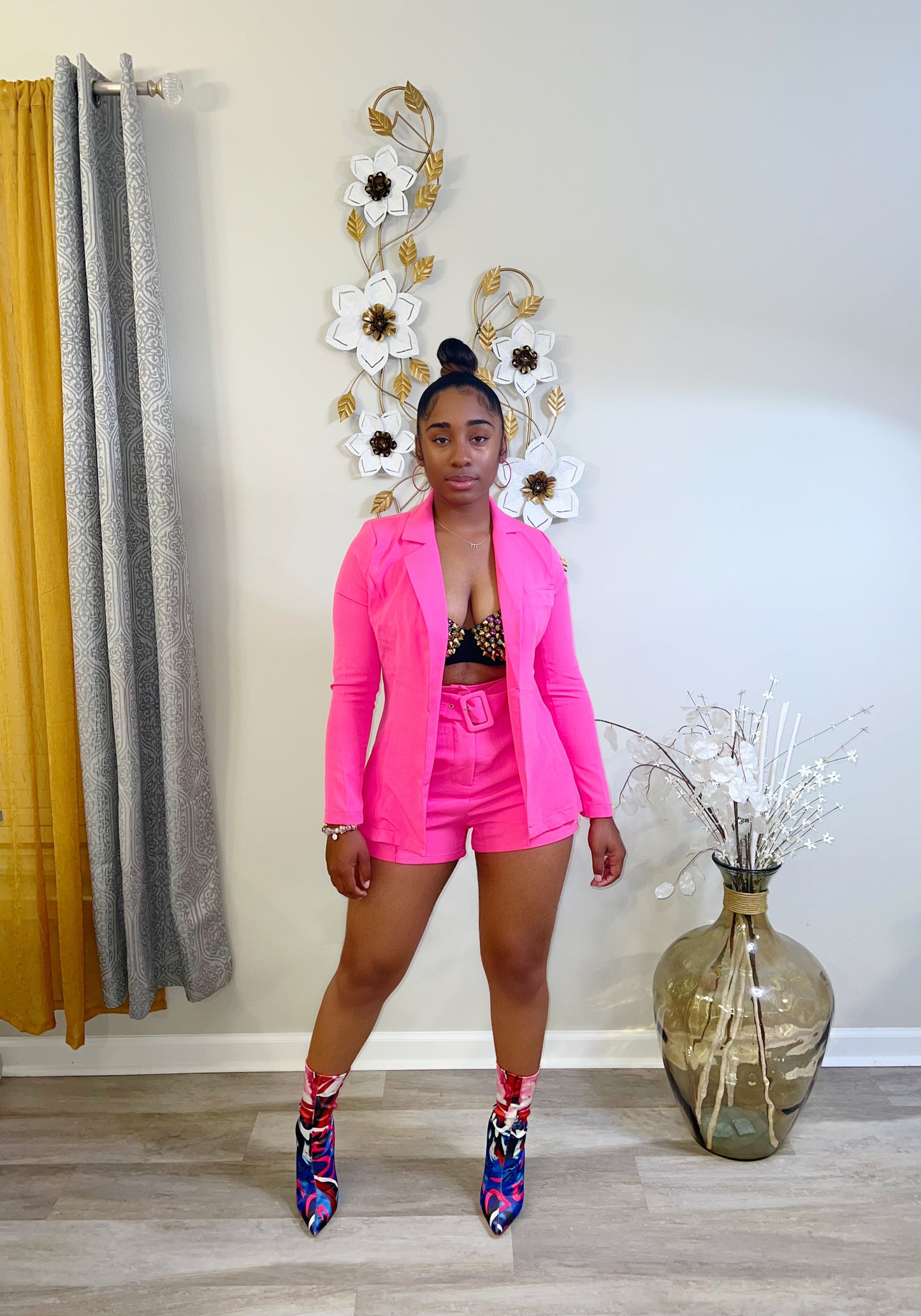 BLAZER SHORT SET W/ BELT